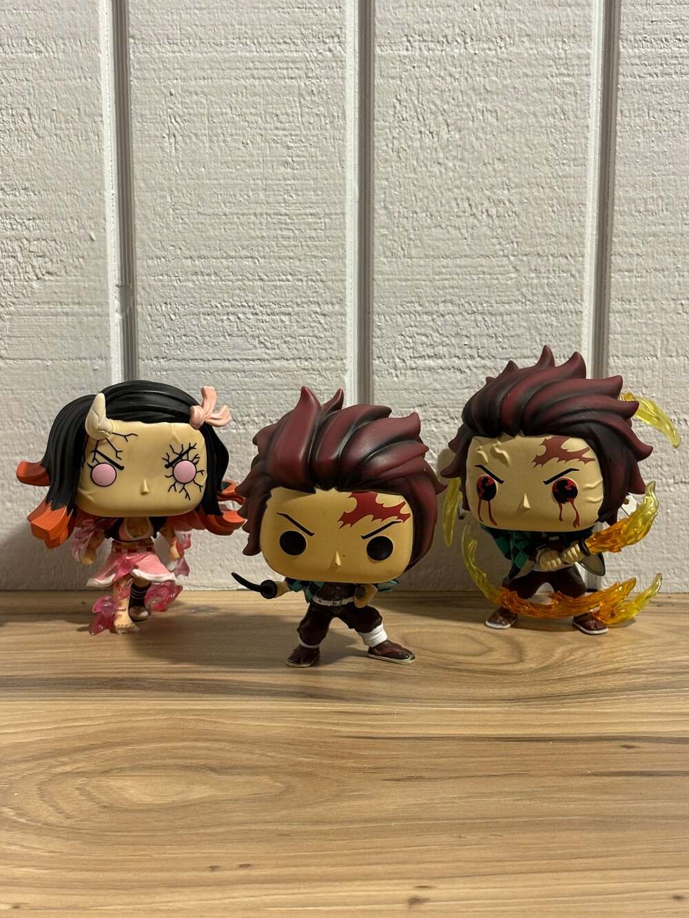 Funko Pop Demon Slayer Tanjiro Nezuko Kamado Lot of 3 Anime Figures OOB